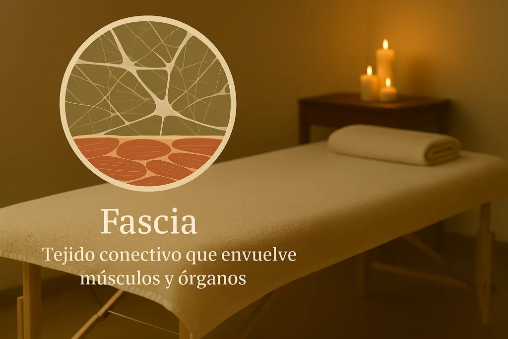 masaje fascial, ambiente cálido y profesional.